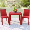 LeisureMod Mace Modern Plastic Dining Side Chair for Indoor and Outdoor, Set of 2 - 2 of 4