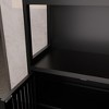 Sapphtopaz Modern Bamboo Storage Cabinet with Open Shelves Pantry Cabinet with Door,Kitchen Pantry Cabinet for Living Room - 3 of 4