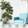 Artificial Fiddle Leaf Fig Tree, 4 Ft Faux Ficus Lyrata Tree with 72 Leaves in Pot, Fake Green Plant for Indoor Outdoor Home Office Living - 3 of 4