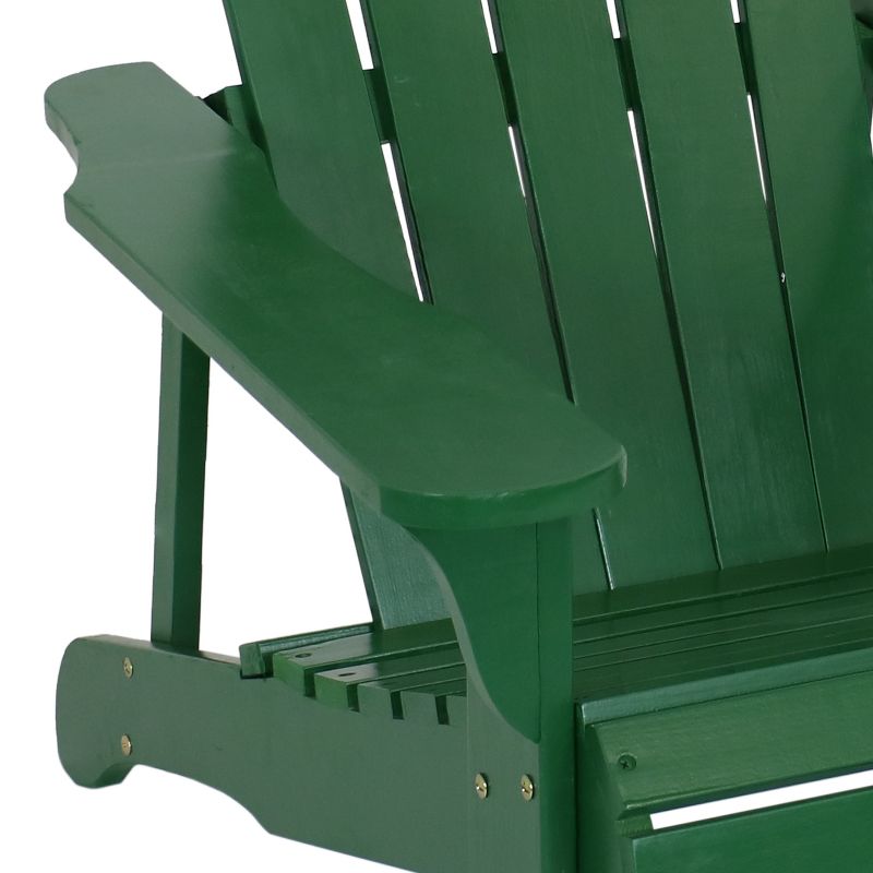 Sunnydaze Fir Wood Painted Finish Coastal Bliss Outdoor Adirondack Chair, 5 of 10