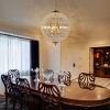 LLHZSY LLHZSY 1/3/5-Light Retro French Crystal Globe Chandelier-Beaded Accent Globe Shade, Adjustable Height-Antique Brass/Antique Bronze - 4 of 4