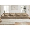 Oversized 166" Velvet Modular 4-seater Sectional Sofa with Bolstered Armrests, 4-Piece Free combination Sofa - 2 of 4