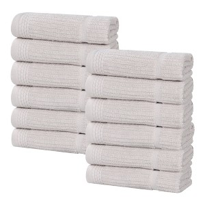 Smart Twist Viscose Cotton Blend Medium Weight Solid Ribbed Towel Set by Blue Nile Mills - 1 of 4