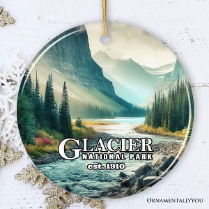 Glacier National Park Serene Nature Ornament, Traveler Christmas Gift and Montana Souvenir| OrnamentallyYou - 1 of 4
