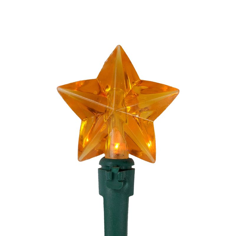 Northlight 20-Count Multi-Colored Star Shaped LED Christmas Light Set- 4.5ft, Green Wire, 4 of 7