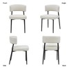 Lyngins Chenille Upholstered Dining Chairs Set of 4,Kitchen Chairs with Curved Backrest & Metal Frame, Accent Chairs for Kitchen,Dining Living Room - 2 of 4