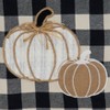 Saro Lifestyle Buffalo Plaid Pumpkin Runner, Black/White, 14" x 72" - 3 of 4