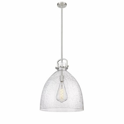 Newton Bell - 1 Light Stem Hung Pendant In Industrial Style-23.88 Inches Tall and 18 Inches Wide