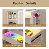 Vanity Desk with LED Lights Mirror, Power Outlet, Storage Drawers & Chair, White MDF, 35.43 x 15.75 x 53.94 inches - 3 of 4