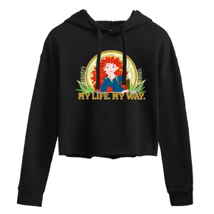 Women's - Disney Princess - My Life My Way Cropped Graphic Hoodie - 1 of 3