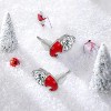 Red Christmas Hat Stud Earrings with Crystal Gems for Holiday Events. - 4 of 4