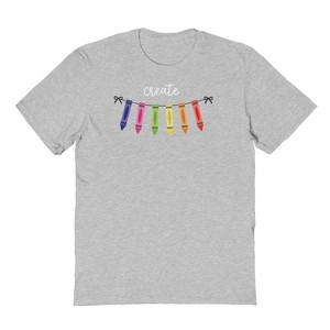 Social Collective Men's Crayons Create Short Sleeve Graphic Cotton T-Shirt - 1 of 3