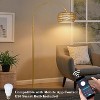 KTMBDW Dimmable Floor Lamp, LED Edison Bulb Included, Arc Floor Lamps for Living Room Modern Standing Lamp with Linen Shade for Bedroom Office, Gold - 4 of 4