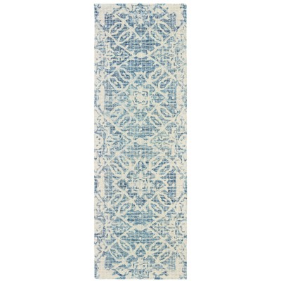 Oriental Weavers Tallavera 55603 Blue/ Ivory Indoor Area Rug - 2'6" x 8'