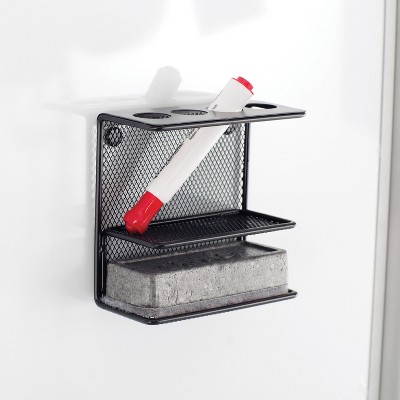 Safco Marker Holder w/Shelf Steel 5-1/2"x2-1/4"x5-1/4" Black 3611BL