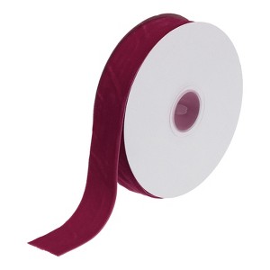 Unique Bargains Soft Single Face Spool Silky Velvet Ribbon for Bouquets DIY Crafts - 1 of 3