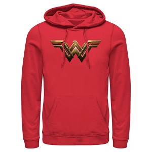 Men's Zack Snyder Justice League Wonder Woman Logo Pull Over Hoodie - 1 of 4