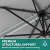 10Ft Cantilever Patio Umbrella, Square Outdoor Offset Market Umbrella with 360° Rotation, Easy-Lock Handle, Cross Base for Garden, Balcony, Deck - 3 of 4