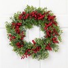 Northlight Red Berry and Boxwood Artificial Christmas Wreath - 20" - Unlit - 2 of 4