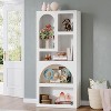Tribesigns Modern 70.87" Geometric Bookshelf, Arched Bookcase with 5 Storage Shelves, Open Art Decor Display Shelf for Living Room, Bedroom - 2 of 4
