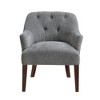 Tufted Back Modern Accent Chair with Foam Seat, Attached Cushions and Espresso Legs - 2 of 4