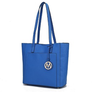MKF Collection Leah Vegan Leather Women’s Tote Bag by Mia K - Royal Blue - 1 of 4