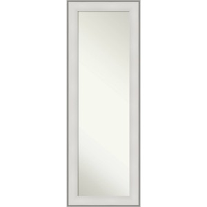 19" x 53" Imperial Framed Full Length on the Door Mirror White - Amanti Art: Bedroom Hanging Wall Mount - 1 of 4
