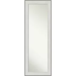 19" x 53" Imperial Framed Full Length on the Door Mirror White - Amanti Art
