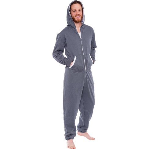 Ross Michaels Men s One Piece Pajama Hooded Union Suit Target