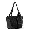 The Sak Women's Bolinas Leather Satchel, Black Leaf Embossed, One Size US - 2 of 4