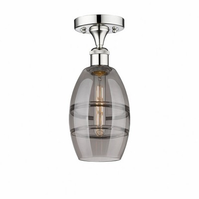 Vaz - 1 Light Semi-Flush Mount In Industrial Style-8.25 Inches Tall and 5.88 Inches Wide