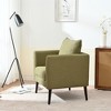 OUTSUPPLY Modern Accent Chair, Upholstered Armchair, Reading Chair with Wood Legs for Living Room, Bedroom, Reception Room - 4 of 4