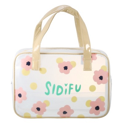Unique Bargains Women's Square Cosmetic Bag Pink 1 Pc