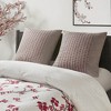 N Natori 200 Thread Count Cotton Sateen Pleated Euro Sham Grey - 2 of 3