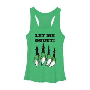 Women's Design By Humans Let the monster out halloween By ArtStyleAlice Racerback Tank Top - 1 of 3