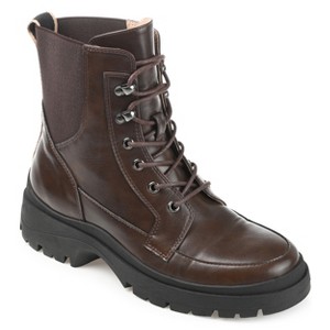 Journee Collection Womens Hallam Round Toe Block Heel Hiker Booties - 1 of 4