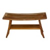 34" Satori ED988 Wide Teak Wood Shower Bench with Shelf - EcoDecors - 4 of 4