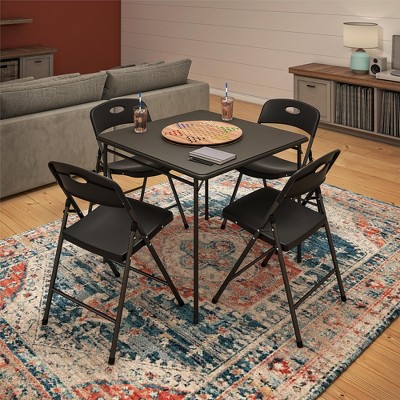Cosco Indoor/Outdoor Black Resin Folding Chair 4-Pack