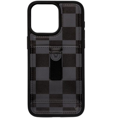 Walli Cases Midnight Check Sport Case with Wallet and Finger Strap