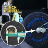 1 Pair Weight Plate, 2 Inch Rubber Coated Grip Plate for Barbell, Steel Rubber Bumper Weight Plate for Strength Training Weightlifting - 3 of 4