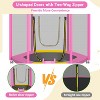 Okak 7FT Hexagon Kids Trampoline with Enclosure Net, Outdoor Trampolines with Slide and Ladder, Mini Trampoline for Patio, Yard - 3 of 4