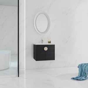 Vynxaria 24-Inch Soft Close Bathroom Vanity with Sink ¨C Perfect for Small Spaces (KD-Packing) - 1 of 4
