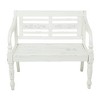 Farmhouse Mahogany Bench White - Olivia & May: 40" Indoor Entryway Bench with Back - 2 of 4