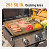 Captiva Designs 2-Burner Propane BBQ Grill with Cast Iron Griddle - 20,000 BTU for Patio and Backyard - 3 of 4