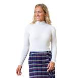 Hope & Henry Womens' Long Sleeve Mock Neck Rib Knit Sweater