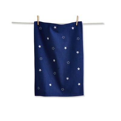 Tag Star Dishtowel - Everyday Kitchen Textiles, Blue Kitchen Towels, Machine Washable, 26" x 18"
