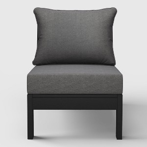 WestinTrends  Avalon Outdoor HDPE Deep Seating Modular Armless Patio Chair with Patio Cushions - 1 of 4