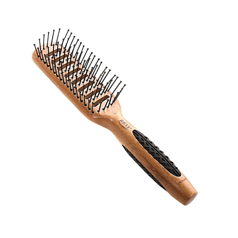 Bass Brushes Style & Detangle Hair Brush Premium Bamboo Handle with Professional Grade Nylon Pin 7 Row Vented, 3 of 6