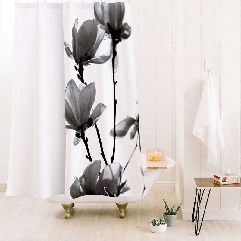 Monika Strigel Black Magnolia Shower Curtain Black/White - Deny Designs, 3 of 5