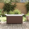 vidaXL Patio Storage Bench with Cushion, Outdoor Ottoman Bench, 45.7-Inches Long, Brown Poly Rattan - 3 of 4